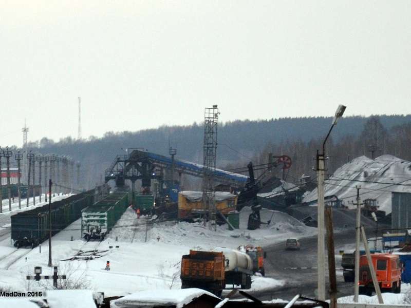 Nakládka uhlí v Kuzbasu. Foto: Wikimapia.org